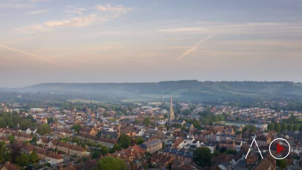dorking aerial view